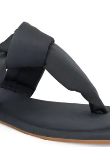 The Roadster Lifestyle Co. Black No Back Strap Open Toe Flats