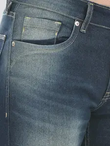 Numero Uno Men Skinny Fit Low-Rise Heavy Fade Stretchable Jeans