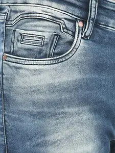 Numero Uno Men Solid Skinny Fit Low-Rise Cotton Heavy Fade Stretchable Jeans