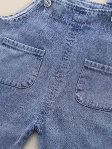 INCLUD Boys Denim Dungaree With Striped T-shirt