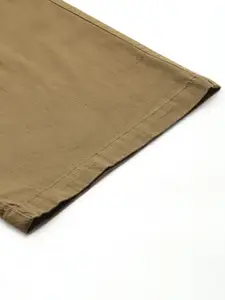 The Roadster Life Co. Men Baggy Fit Pleated Cargo Style Chinos Trousers