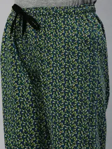 Kryptic Women Pack Of 2 Printed Pure Cotton Straight-Leg Lounge Pants
