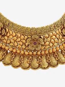 Kushal's Fashion Jewellery Gold-Plated Antique Necklace