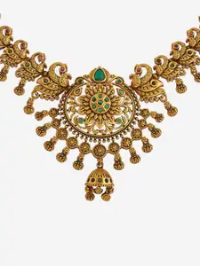 Kushal's Fashion Jewellery Gold-Plated Antique Necklace