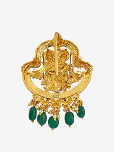 Kushal's Fashion Jewellery Embellished Bridal 92.5 Pure Silver Studded Pendants