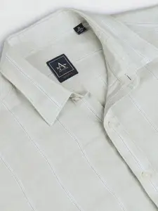 Arrow Sport Slim Fit Striped Linen Casual Shirt