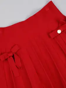 One Friday Girls Pleated A-Line Knee Length Skirts