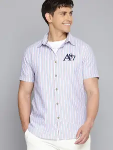 Aeropostale Pure Cotton Striped Casual Shirt