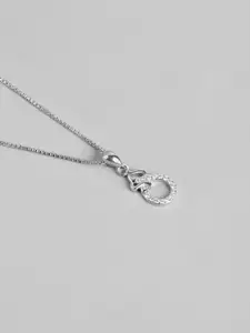 Zavya Rhodium-Plated Circular Pendants with Chains