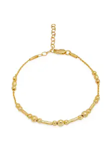 Zavya 925 Pure Silver Gold-Plated Link Bracelet
