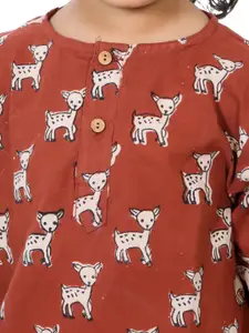 BAESD Girls Pack Of 2 Printed Night suit