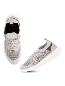 OZZOH Men Textured Slip-On Running Shoes