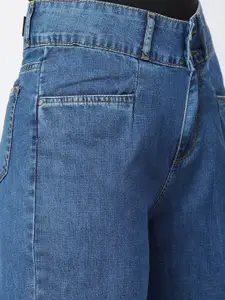 Kraus Jeans Women Wide Leg High-Rise Clean Look Pure Cotton Jeans