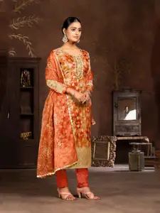 MANVAA Ethnic Motifs Printed Unstitched Dress Material