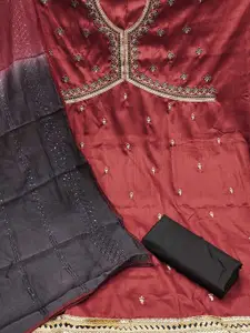 MANVAA Ethnic Motifs Embroidered Sequinned Unstitched Dress Material