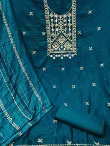 MANVAA Floral Embellished Unstitched Dress Material