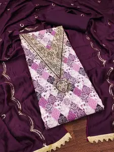 MANVAA Ethnic Motifs Printed Unstitched Dress Material