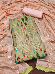 MANVAA Embellished Unstitched Dress Material