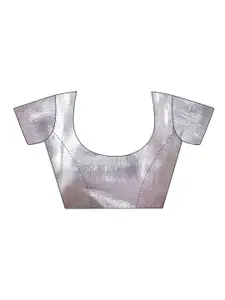 KALINI Red & White Striped Gotta Patti Leheriya Saree