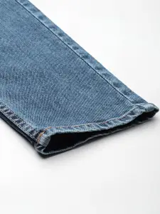 Flying Machine Men Mid Rise Mankle Relax Tapered Fit Heavy Fade Stretchable Jeans