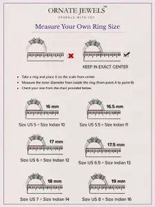 Ornate Jewels 925 Sterling Silver American Diamond Open Heart Ring