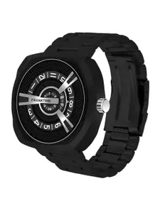 Franktime Men Stainless Steel Bracelet Style Straps Analogue Watch FT-0020 BLK