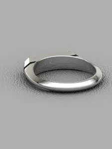Vitra Jewellery Men 925 Sterling Silver Rhodium-Plated Onyx Gemstone Finger Ring