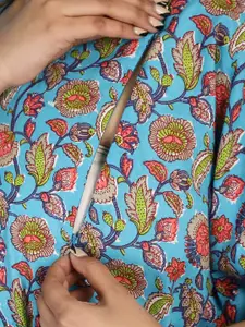 Secret Wish Printed Maxi Pure Cotton Kaftan Maternity Nightdress