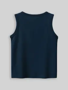 INCLUD Boys Graphic Printed Sleeveless Cotton T-shirt