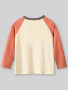 INCLUD Boys Graphic Printed Raglan Sleeves Cotton T-shirt