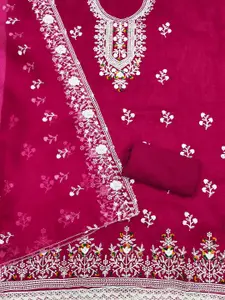 Panzora Embroidered Organza Unstitched Dress Material