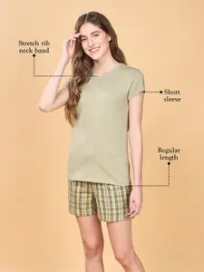 Enamor Spring Summer 24 Crew Neck Slim Fit Lounge T-shirt