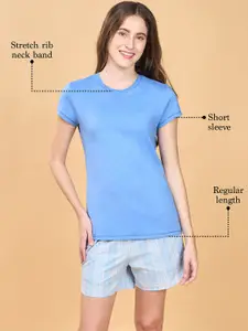 Enamor Spring Summer 24 Crew Neck Slim Fit Lounge T-shirt