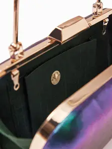 The Label Life Colourblocked PU Bowling Satchel