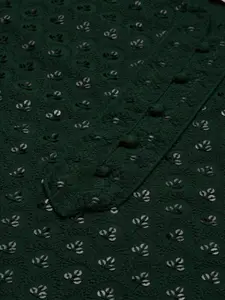 Ishin Women Ethnic Motifs Sequinned Embroidered Straight Kurta