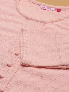 Ishin Floral Embroidered Thread Work Straight Kurta