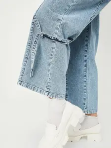 max Women Mid Rise Pure Cotton Cargo Denim