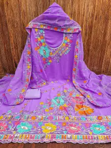 MANVAA Embellished Unstitched Dress Material