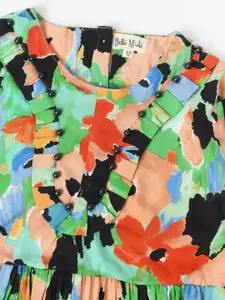 Bella Moda Floral Print Fit & Flare Dress