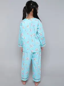 BAESD Girls Printed Pure Cotton Night suit