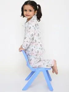 BAESD Girls Printed Pure Cotton Night suit