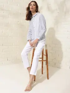 Fabindia Striped Opaque Cotton Casual Shirt