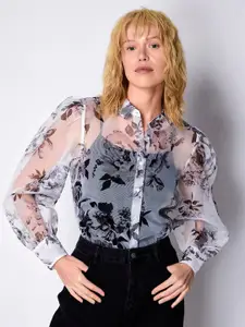 COVER STORY Women Floral Opaque Printed Casual Shirt