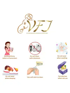 Vighnaharta Gold-Plated Heart Shaped Pendants with Chains