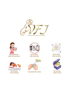 Vighnaharta Gold-Plated Heart Shaped Pendants with Chains