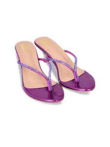 Bella Rosa Embellished Open Toe Kitten Heels