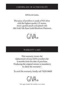 GIVA 92.5 Sterling Silver Rhodium-Plated Artificial Stones Studded Pendants With Chains