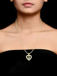 Vighnaharta Gold-Plated Pendant With Chain