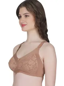 Eve's Beauty Floral Full Coverage Non Padded Non Wired Minimizer Bra - All Day Comfort