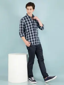 Crimsoune Club Classic Slim Fit Buffalo Checks Opaque Checked Cotton Casual Shirt